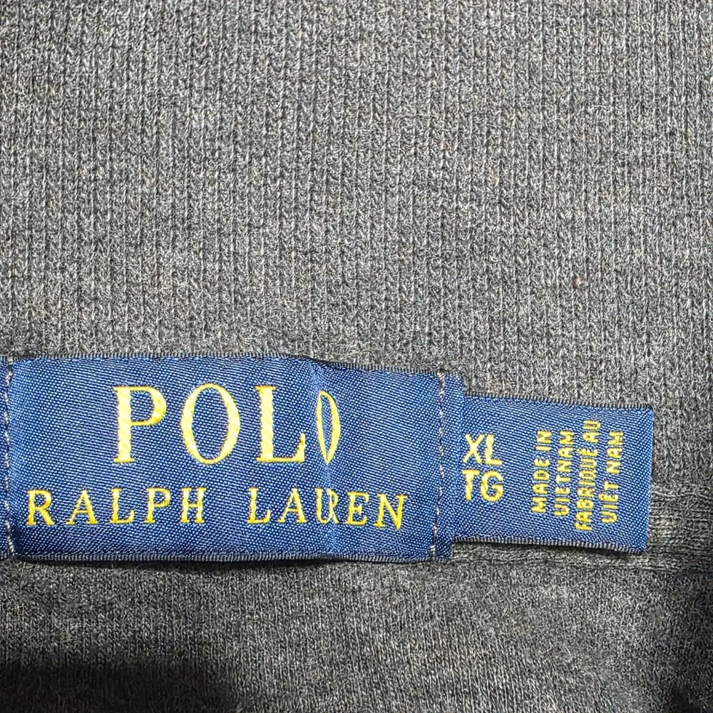 Polo Ralph Lauren Quarter Zip Pullover Mens XL Gray Cotton Pony Logo